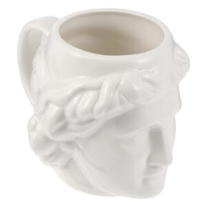 cabilock creative ceramic mug david sculpture drinking cup head statue teacup ceramic cup milk mug for coffee drinks cappuccino latte americano tea