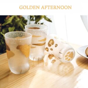 KIKYOUYA Cat Paw Cup Made in Japan, Golden Cat Foot Claw Cute Cat Cup for Coffee Milk (Tobby)