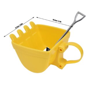 Omabeta Excavator Coffee Mug, 330ml Excavator Bucket Cup with Shovel Spoon Creativity Tea Cup Milk Coffee Mug Funny Digger Cake Container Birthday Gift