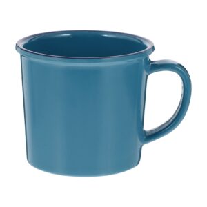 hemoton melamine coffee tea mugs cup: enamel coffee cups, blue galvanized steel beverage cup, party drinking mugs for milk hot chocolate