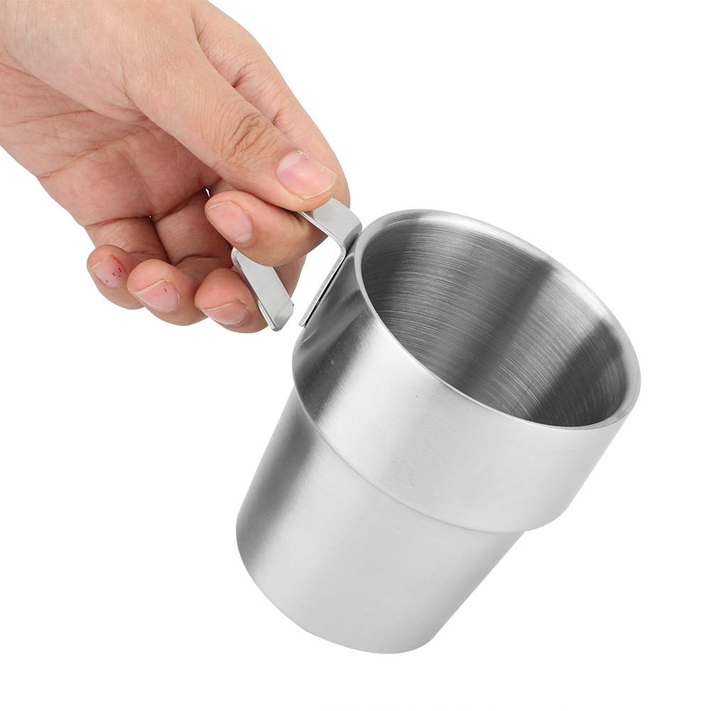 MAVIS LAVEN 4Pcs Stainless Steel sturdy Coffee Cup Mug with Cup Holder for Home Coffee Shop Use