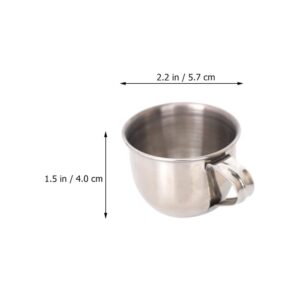 DOITOOL Stainless Steel Tumblers Stainless Steel Coffee Cup Small Espresso Mug 70ml Cocktail Champagne Flutes Drinking Tumbler For Bar Camping Home Party 2pcs Stainless Steel Coffee Mug