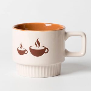 CEIERPH Ceramic Coffee Mug Tea Cup, 11 Oz, Modern Mug Coffee Cups for Espresso,Cappuccino and Latte, Mug and Cup Gifts