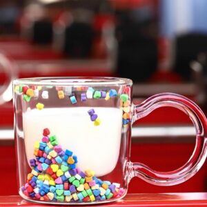 BESTMVP Cute Bear Mugs Cute Cups Bear Tea Milk Coffee Cup with Handle Kawaii Cup, Coffee Cup, Tea Cup, Milk Cup… (Red)