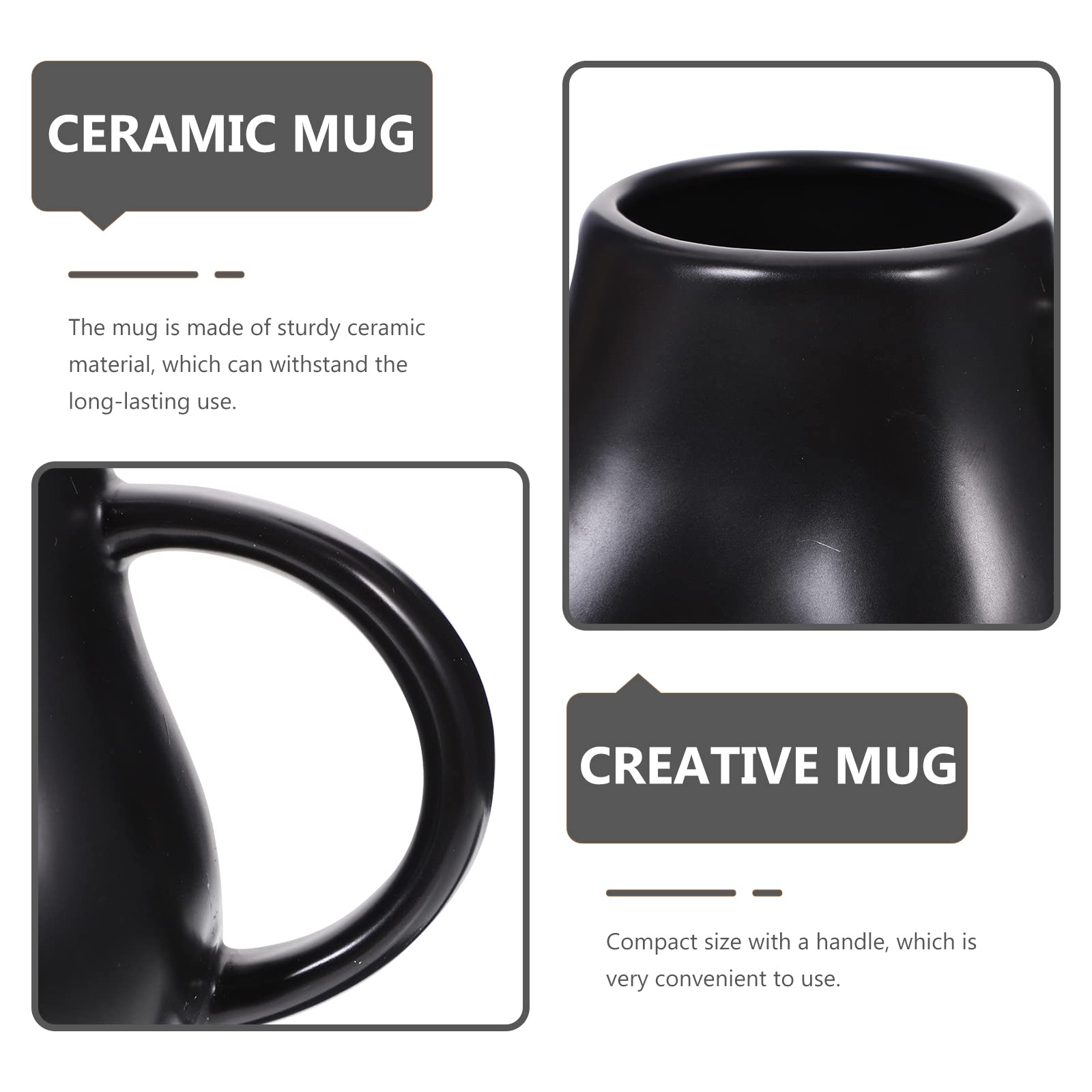 jojofuny Creative Butt Shaped Mug Ceramic Water Cup Coffee Milk Cup Desktop Decor