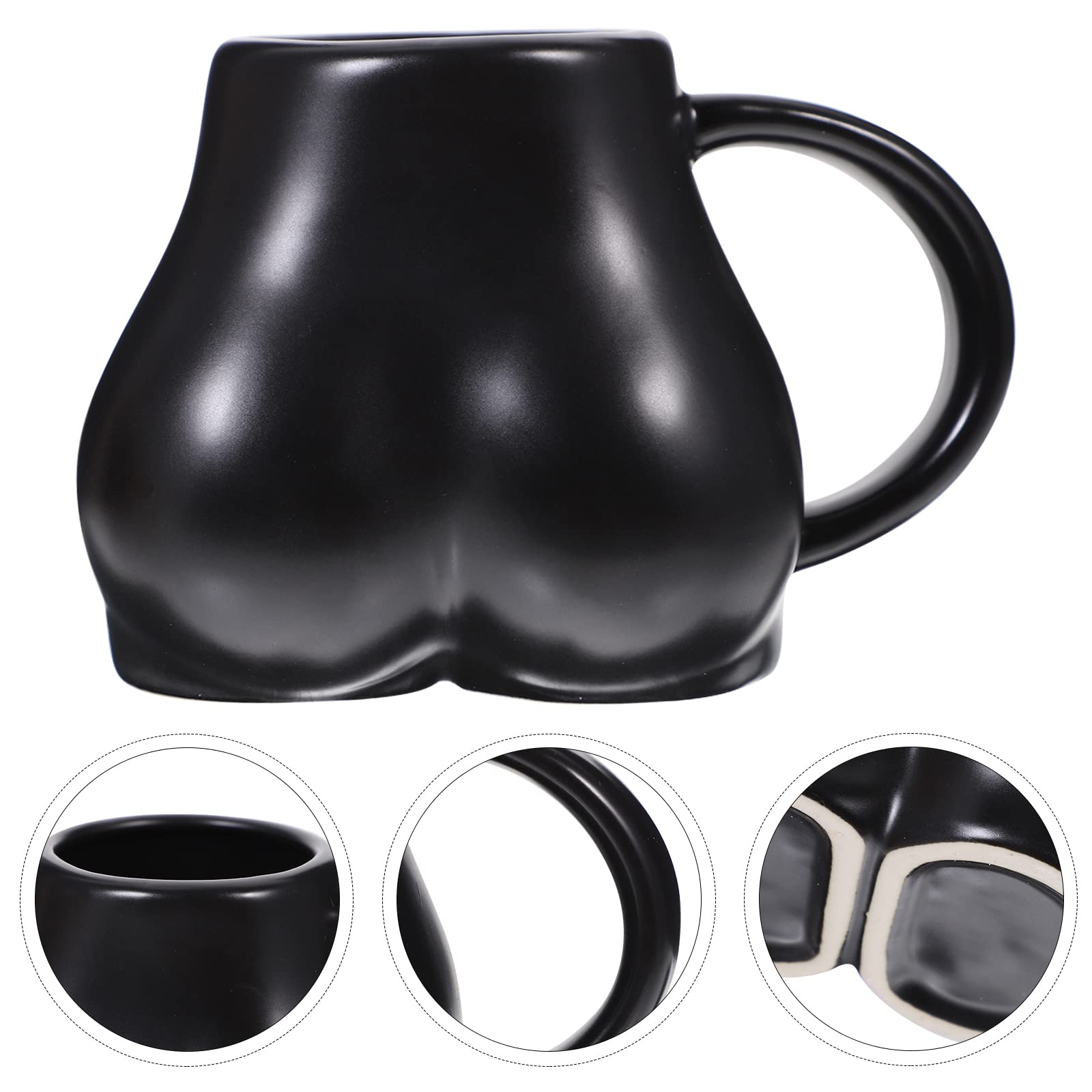 jojofuny Creative Butt Shaped Mug Ceramic Water Cup Coffee Milk Cup Desktop Decor