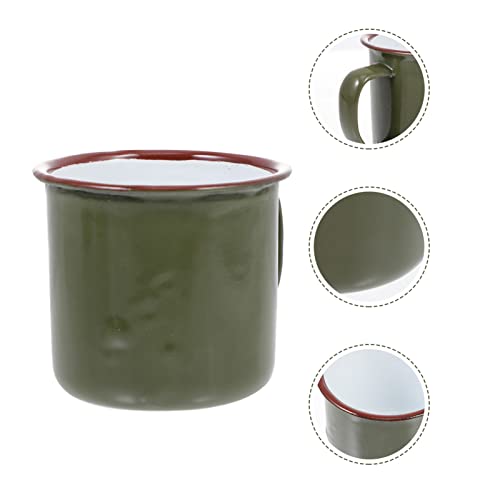 UPKOCH 4pcs Camping Mugs Indoor Home Vintage and Tin Style Tumbler Use Coffee Wine Cups Tass Retro Decorative Portable Water Whiskey Pot Beverage Picnic with Household Camp Travel