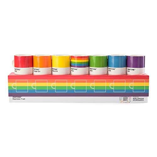 Pantone Copenhagen.design Espresso Cup, Small Coffee Cup, fine China (Ceramic), 120 ml, Pride - in Gift Box