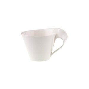 villeroy & boch new wave cafe café au lait cup, 1 count (pack of 1), white