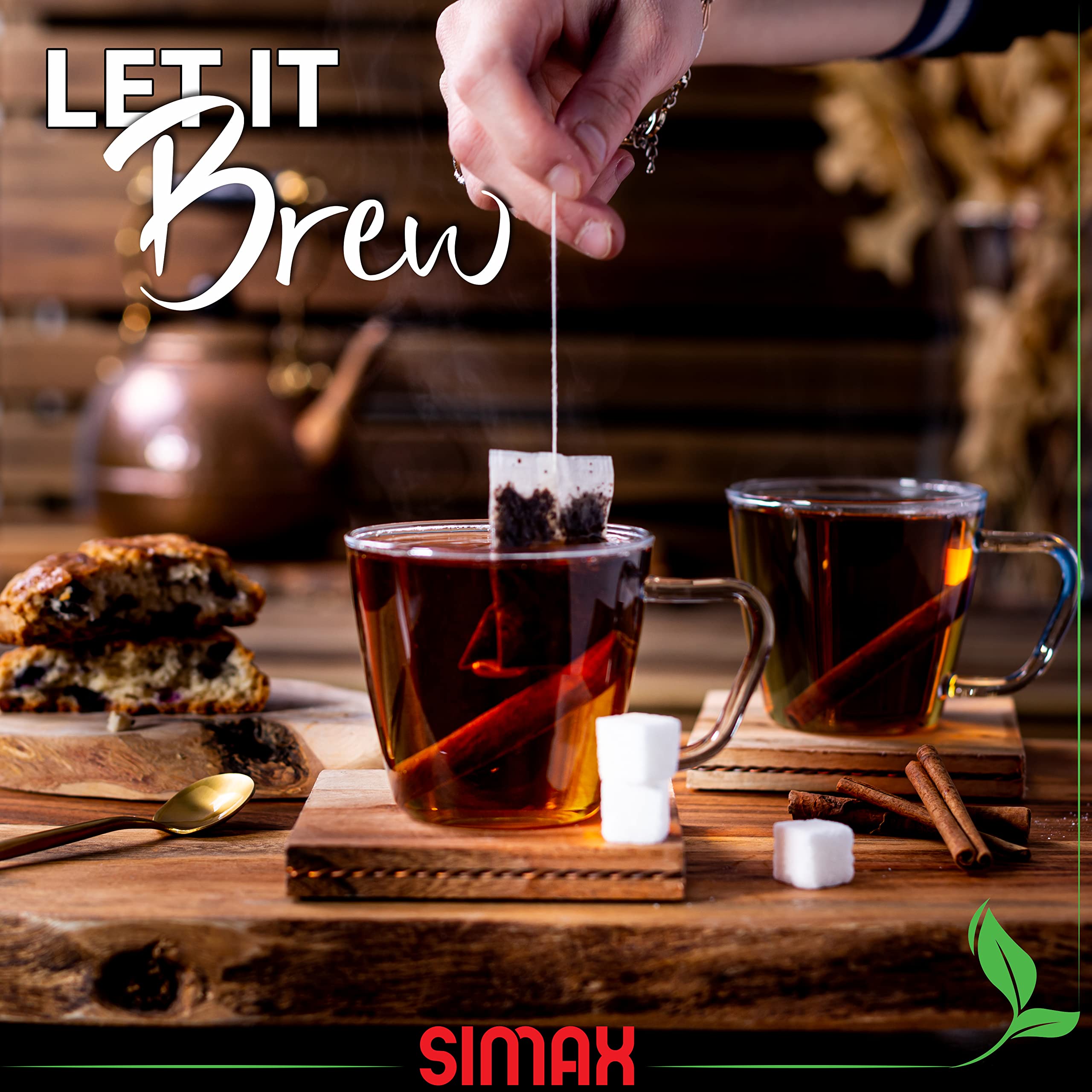 SIMAX Small Clear Coffee Mug: Borosilicate Glass Tea Cups - 7 Ounce Clear Mugs for Coffee - Coffee Glass Mugs With Handles - Clear Coffee Mugs - Cappuccino Cup - Small Coffee Cups - Tea Cup Set of 6