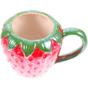 doitool strawberry drinks cup fruit shaped mug ceramic water cup creative drinking mug for juice milk coffee tea beverage breakfast