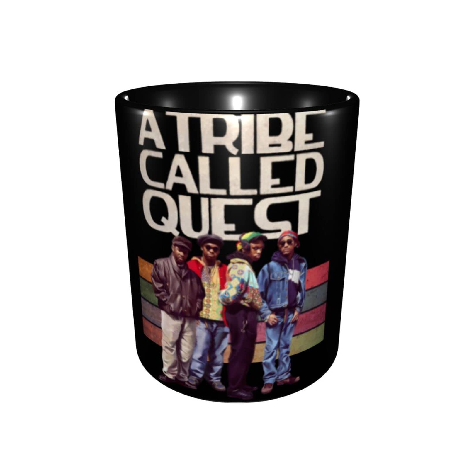 BeverlyJHoward A Tribe Rock Called Quest Band Mug Ceramic Coffee Cup Stoneware Tea Cup Office and Home Drinking Cup