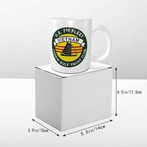 Tonkin Gulf Yacht Club Us 7th Fleet Vietnam Porcelain Coffee Mugs, Classic Ceramic Cup For Tea Latte Cappuccino