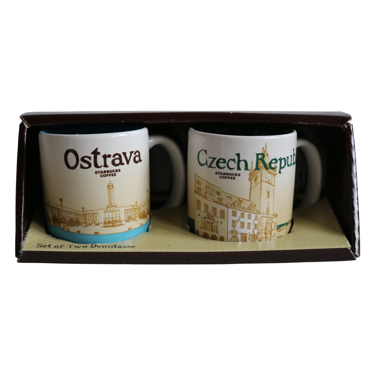 Starbucks Mug Ostrava Set of Tow Demitasse Coffee Czech Republik Kaffee Espresso