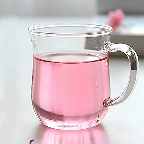 Coffee Glass Mug Cup Clear with Handle for Hot Beverage Home Cafe Elegance 12oz 350ml TPBD102870