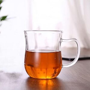 Coffee Glass Mug Cup Clear with Handle for Hot Beverage Home Cafe Elegance 12oz 350ml TPBD102870