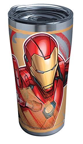 Tervis Marvel - Iron Man Triple Walled Insulated Tumbler Cup Keeps Drinks Cold & Hot, 20oz - Stainless Steel, Iconic