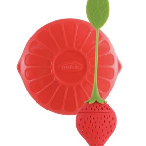 Trudeau Silicone Tea Infuser & Cup Lid Set (Random Colors)