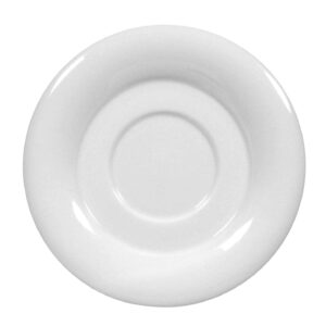 Seltmann Weiden Commercial Dinnerware, Savoy Porcelain Saucer for Coffee/Tea Cup, White, 6.5 inch, Set of 6