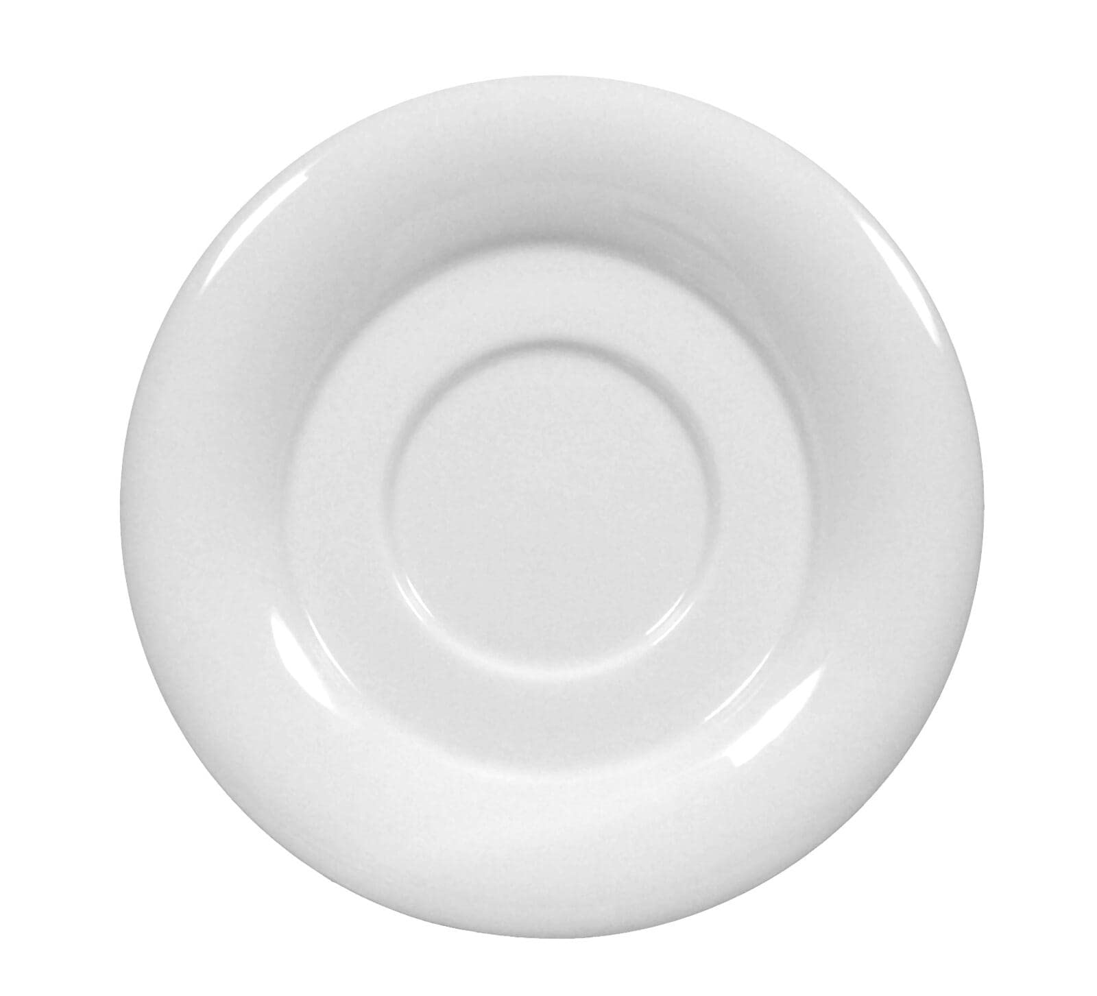 Seltmann Weiden Commercial Dinnerware, Savoy Porcelain Saucer for Coffee/Tea Cup, White, 6.5 inch, Set of 6