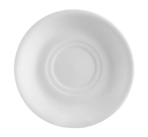 cac china rcn-2 clinton rolled edge 6-inch super white porcelain saucer, box of 36