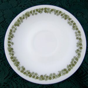 Corelle saucer plate set of FOUR. Pattern: Crazy Daisy (AKA: Spring Blossom)