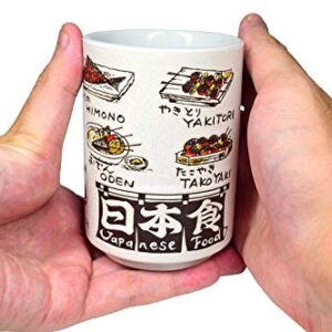 Japanese Yunomi Sushi Tea Cup Mino Ware, Japanese Food Print