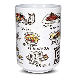 Japanese Yunomi Sushi Tea Cup Mino Ware, Japanese Food Print