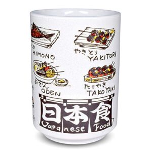 Japanese Yunomi Sushi Tea Cup Mino Ware, Japanese Food Print