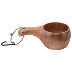 water cup wooden cup outdoor camping hiking drinking cup portable for coffee tea milk nordic style wooden mug hand cup