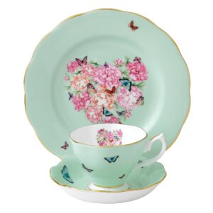 miranda kerr for royal albert blessings 3-piece set (teacup, saucer & plate 8")