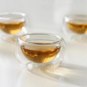 Yeme Double-walled Small Glass Tea Cups 50ML/1.7oz S01 (Set of 6)