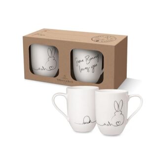villeroy & boch - statement easter mug set 11.5 x 8 x 10.5 cm, white porcelain cups, each 280 ml