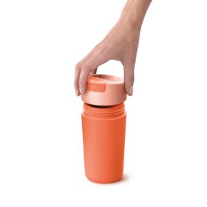 Joseph Joseph Sipp Travel Mug with Flip-top Cap - 454 ml (16 fl. oz) - Coral