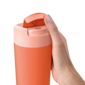 Joseph Joseph Sipp Travel Mug with Flip-top Cap - 454 ml (16 fl. oz) - Coral