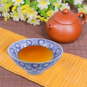 BESTonZON Coffee Ml Espresso Cocoa Drinks Home Dipping Sake Shop Spirits Japanese Cups Peacock Gongfu Retro Teaware Dish Liquor Water Tumbler Zhan Portable Drink Wine Bowl Drinking