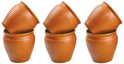 Generic Kullad Cup Chai Kullad Kulhad Tea Cup Tea Cups Set Peck Of 6 ( Ceramic ) Dishwasher Safe