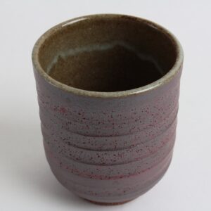 Mino ware Japanese Pottery Yunomi Chawan Tea Cup Matte Wine Red Akagusuri made in Japan (Japan Import) KSY001