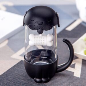 mcgreen creative tea infuser cup with lid cute dog strainer travel coffee mug…