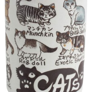 Mino ware Japanese Ceramics Sushi Yunomi Chawan Tea Cup Various Cats made in Japan (Japan Import) YAY050