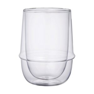 Set of 2 Double-Walled Kinto KRONOS 350 ml (11.83 fl. oz.) Iced Tea Glasses - Maintain Temperature - Prevent Condensation