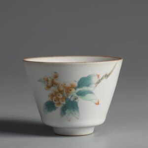 Teacup,Traditional Chinese Tea Cup,Asian cup,Handmade tea cup,Small teacups bulk,Tea cup without handle,Porcelain teacup (宽口杯【枇杷】)