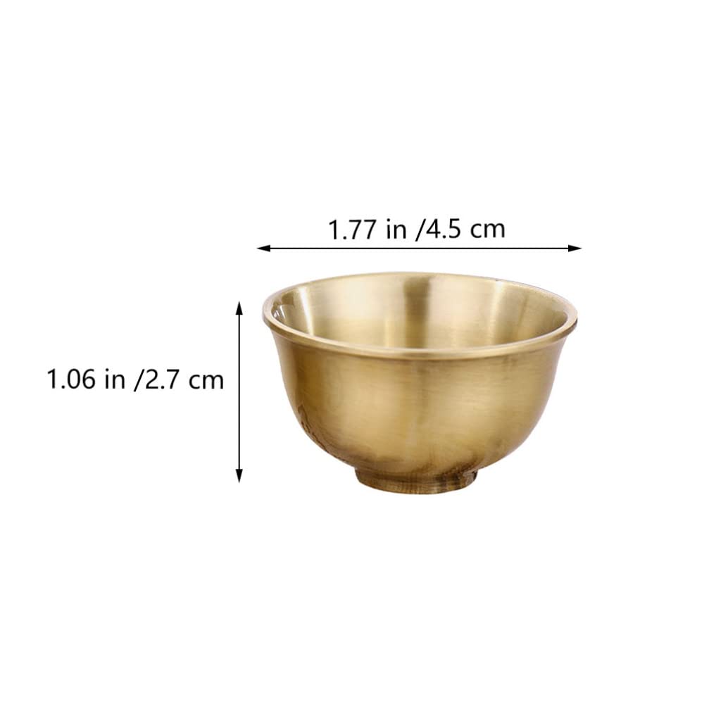 Vintage Tea Wine Drinking Cup: 2pcs Tea Bronze Cup Sake Cup Retro Sip Wine Cup Small Champagne Drinking Cup Chalices Gold Tea Mug