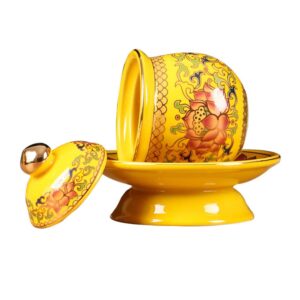 cabilock buddhist water offering cup holy water cup ceramic tea cup with tray altar offering cup buddhist altar supplies offering bowls for altar