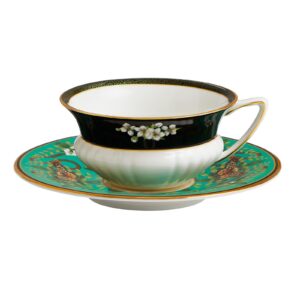 wedgwood wonderlust emerald forest teacup & saucer