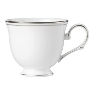 lenox federal platinum teacup, cup, white, 6 ounces