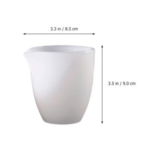 YARNOW Ceramic Chinese Gong Kung Fu Tea Cup Milk Pitcher Cha Hai Tea Fairness Cup Sharing Pitcher Gong Dao Bei Cup (White)