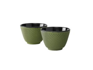 bredemeijer cast iron tea cups set of 2 green xilin