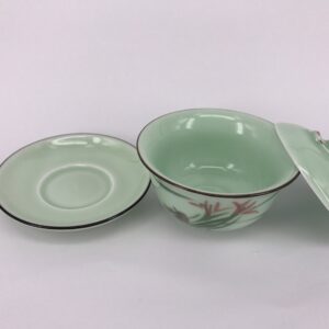 I-MART China Traditional Teacup, Chinese Tea Cup, Gaiwan Tea Cup (Lotus)