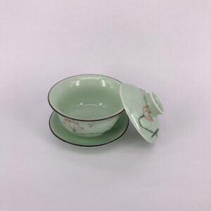 I-MART China Traditional Teacup, Chinese Tea Cup, Gaiwan Tea Cup (Lotus)